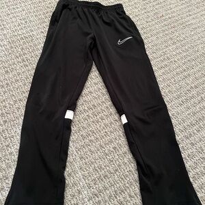 Nike Kids Black Joggers with White Accents